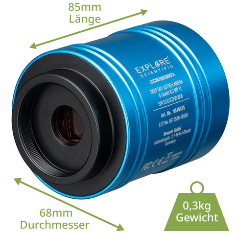 EXPLORE SCIENTIFIC 4K DEEP SKY ASTRO Camera &amp; Guider 8,3 MP II