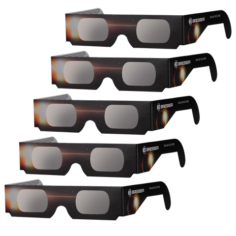BRESSER Solar Eclipse Glasses (5 pieces) - Design B