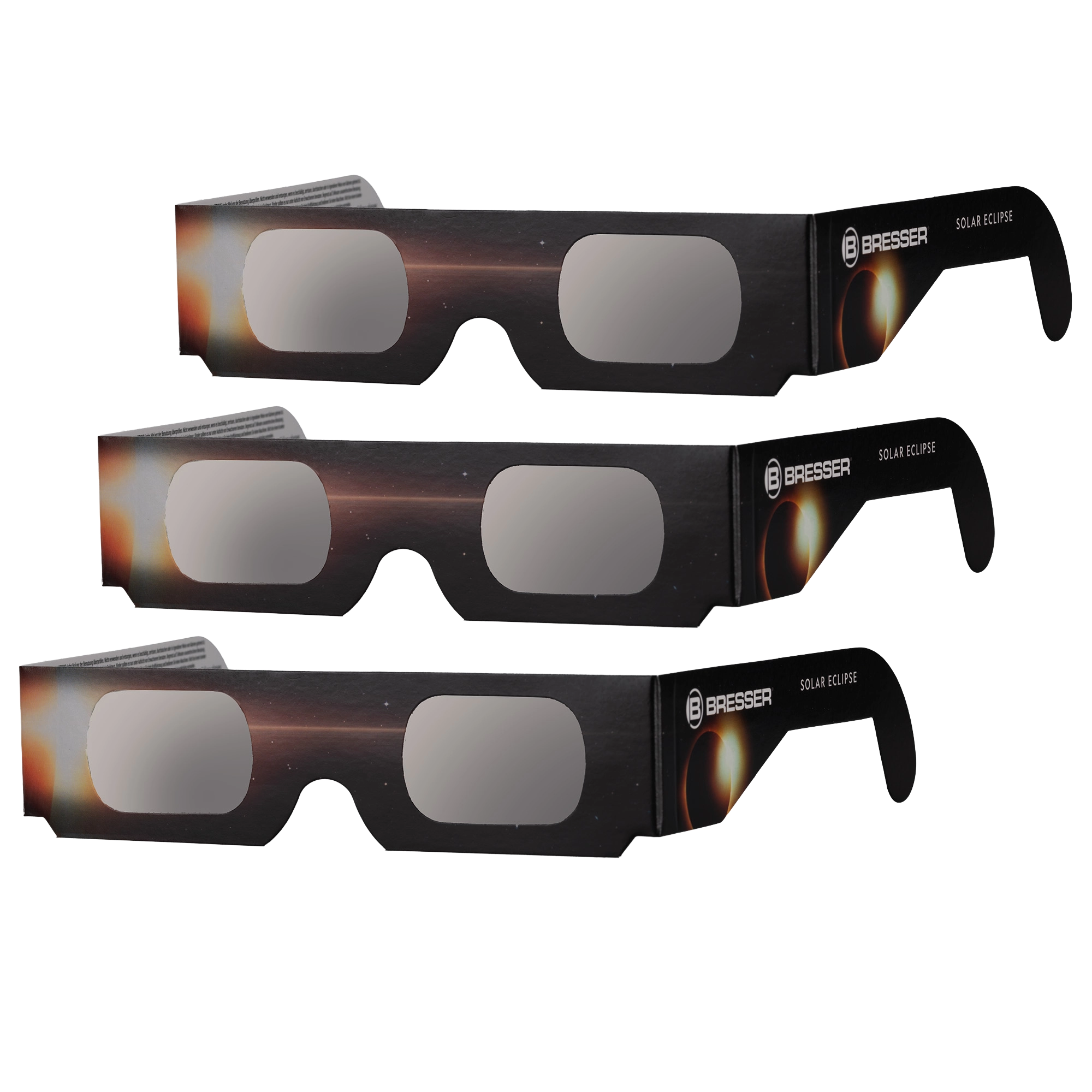 BRESSER Solar Eclipse Glasses (3 pieces) - Design B