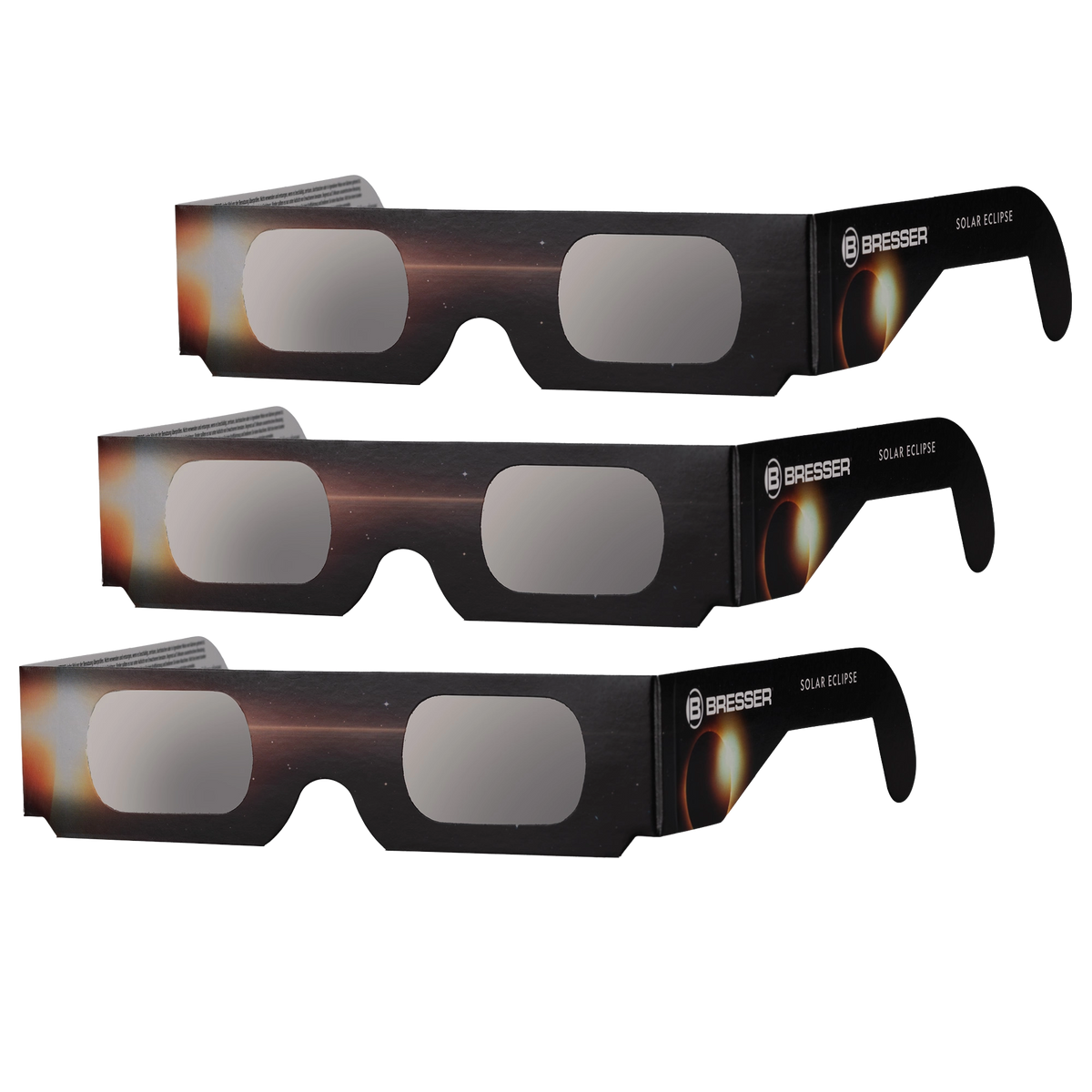 BRESSER Solar Eclipse Glasses (3 pieces) - Design B