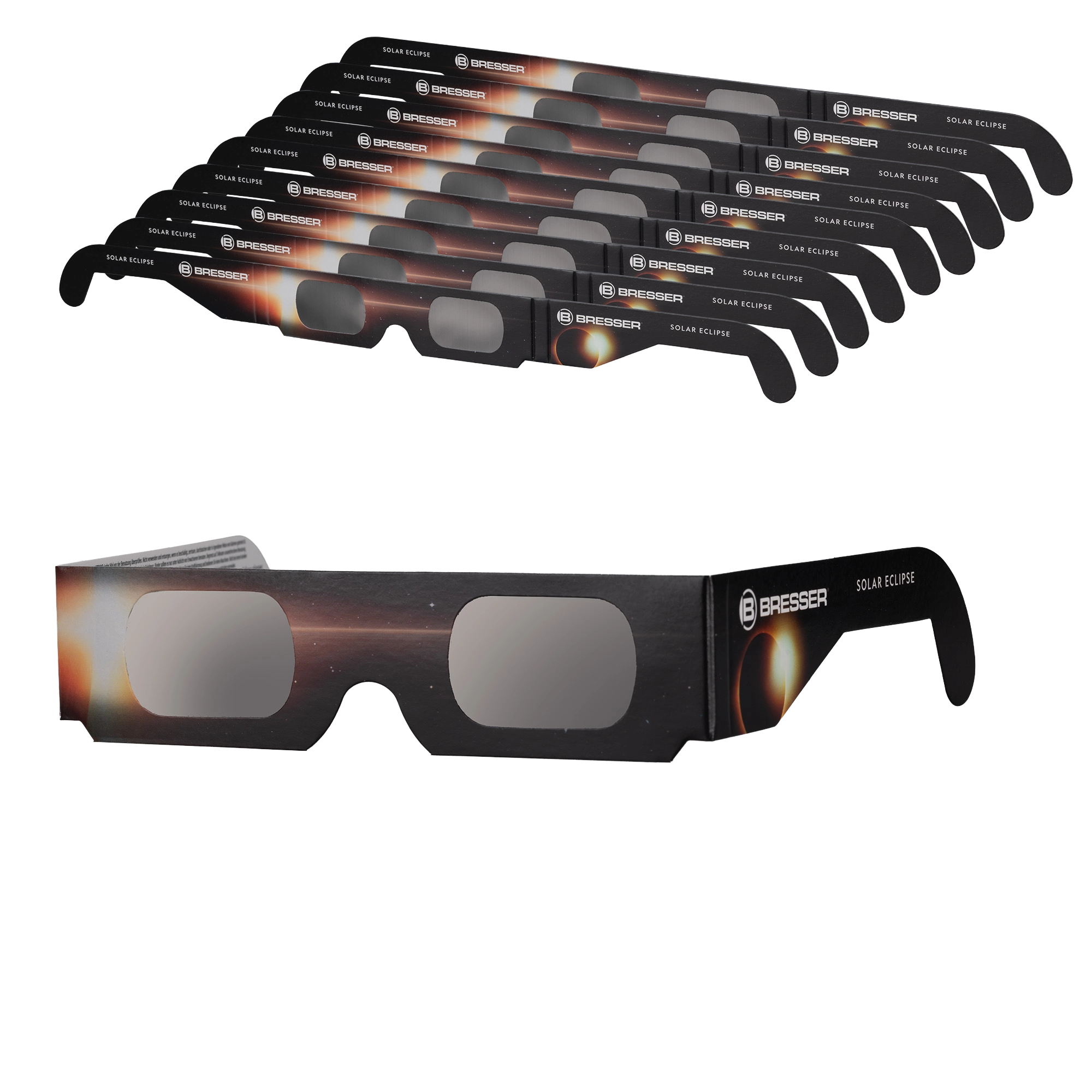 BRESSER Solar Eclipse Glasses (10 pieces) - Design B