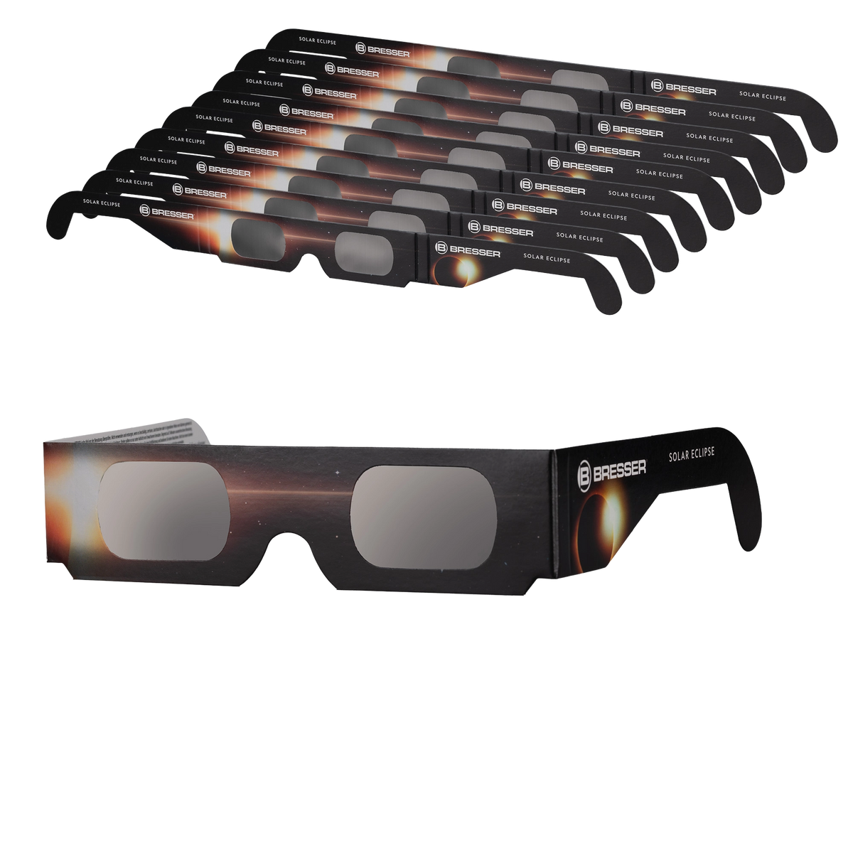 BRESSER Solar Eclipse Glasses (10 pieces) - Design B