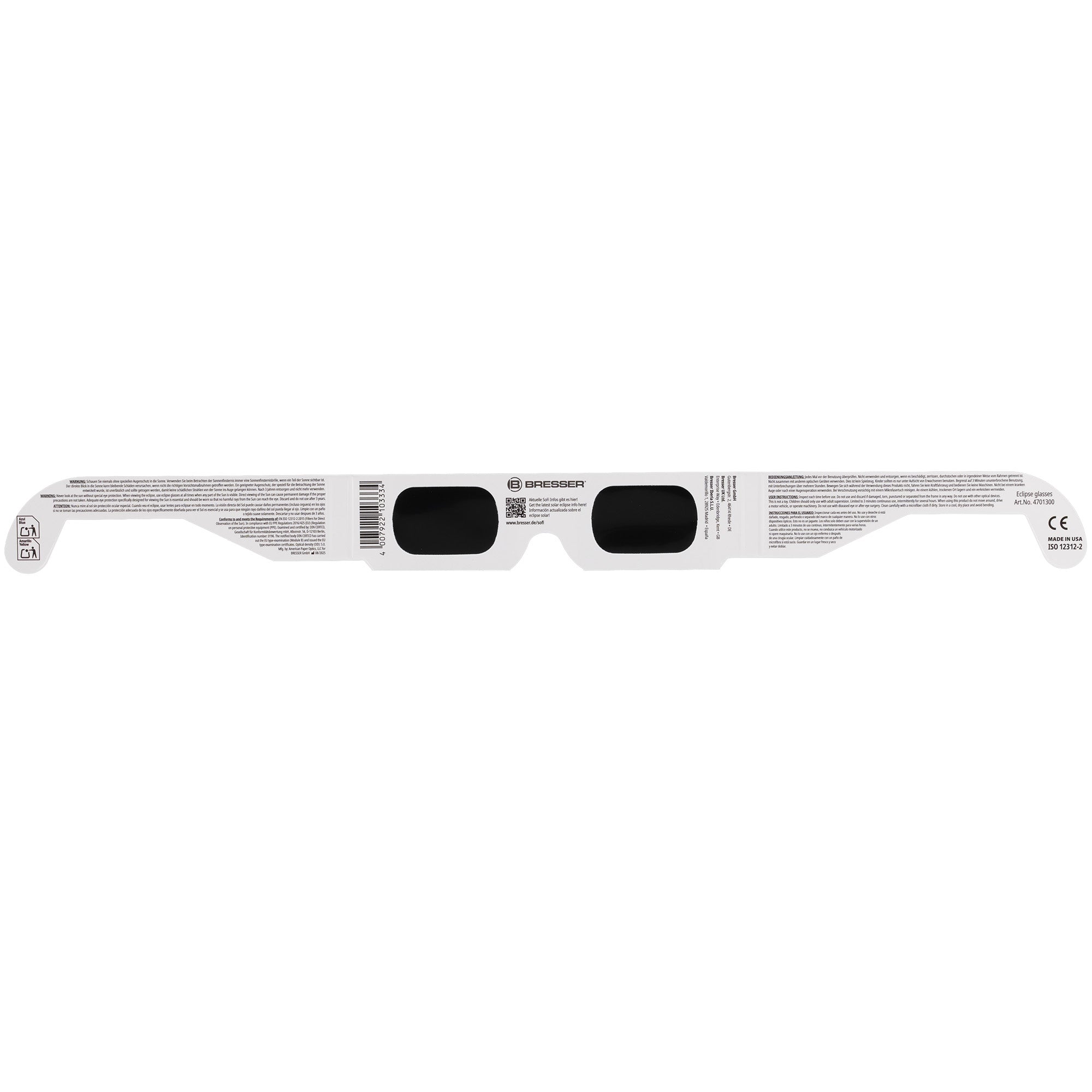 BRESSER Solar Eclipse Glasses (25 pieces) - Design B