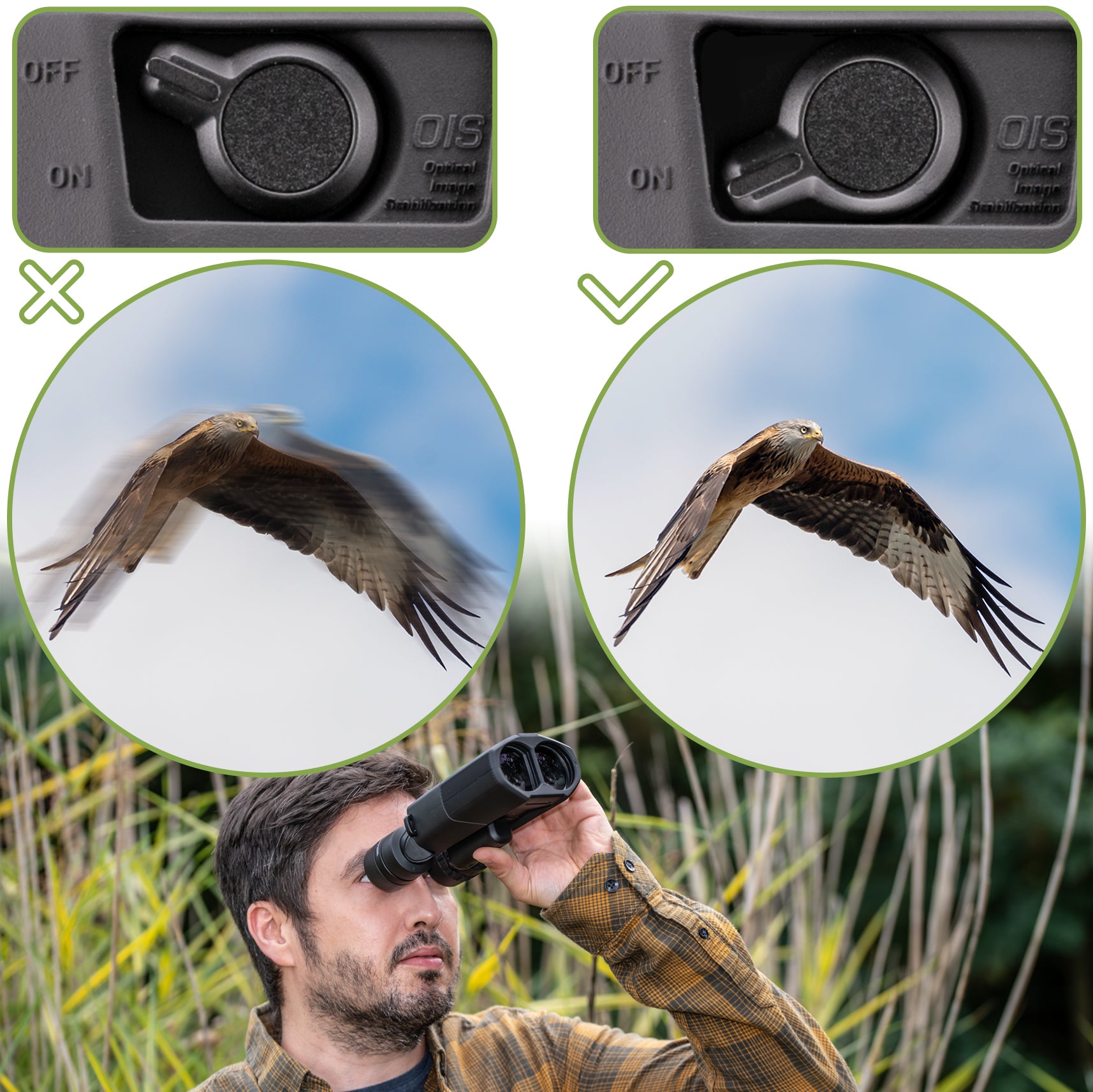BRESSER 16x42 STABILIZER OIS Binoculars with image stabilizer