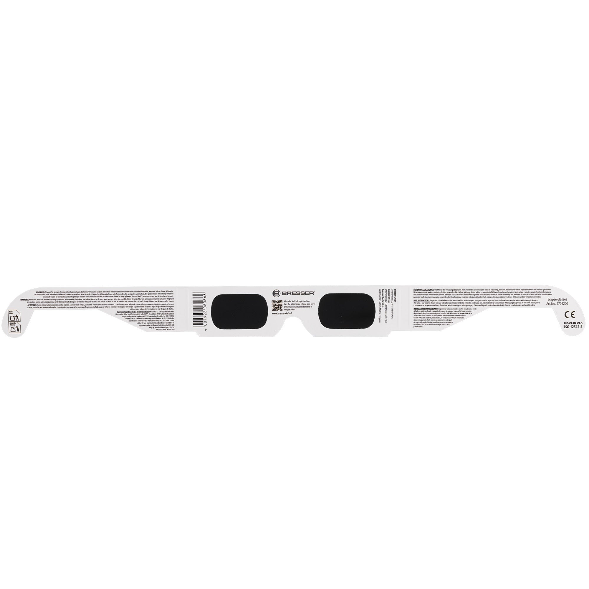 BRESSER Solar Eclipse Glasses (1 piece) - Design A
