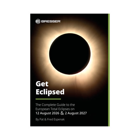 BRESSER Get Eclipsed - Guide to the European Total Eclipses 2026/27 + 3x Solar Eclipse Glasses