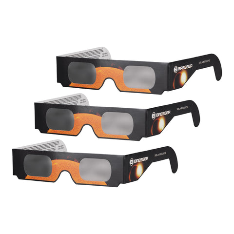 BRESSER Get Eclipsed - Guide to the European Total Eclipses 2026/27 + 3x Solar Eclipse Glasses