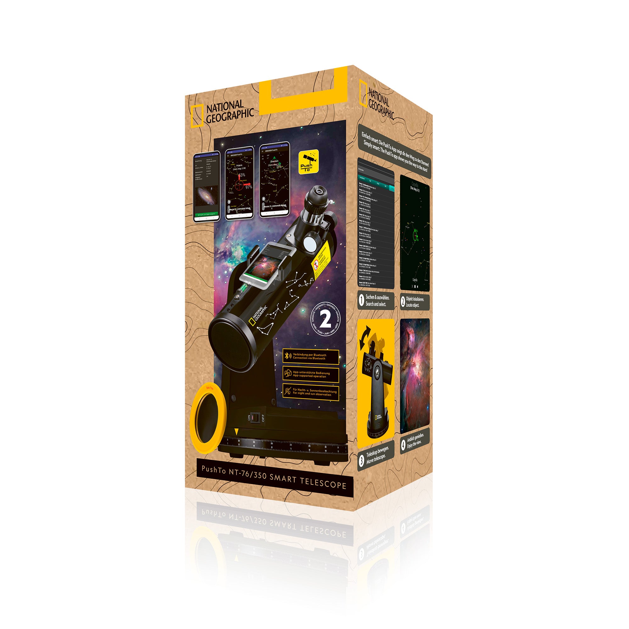 NATIONAL GEOGRAPHIC Smart Telescope PushTo NT-76/350