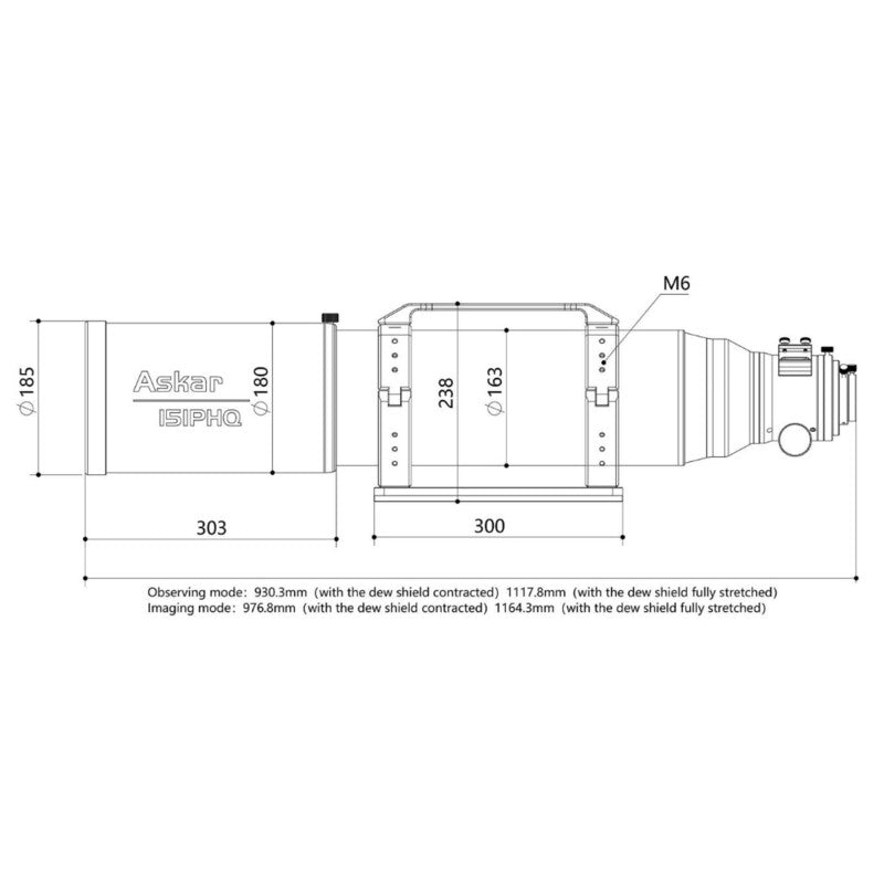Askar 151PHQ OTA - apokromat AP 151/1057 s kvadrupletom (2)
