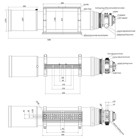 Askar AP 185/1295 apokromatski refraktor, triplet (3)