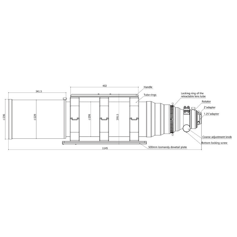 Askar AP 203/1421 apokromat s tripletnim objektivom (6)