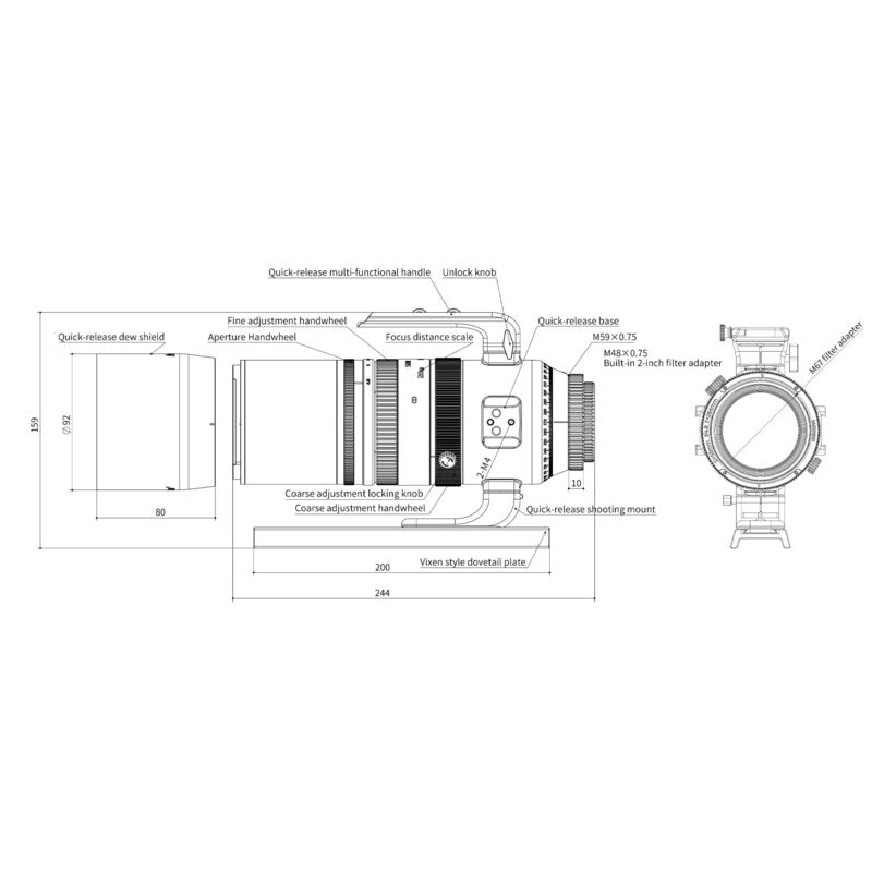 Askar SQA55 apokromat AP 55/264, petelementni (2)