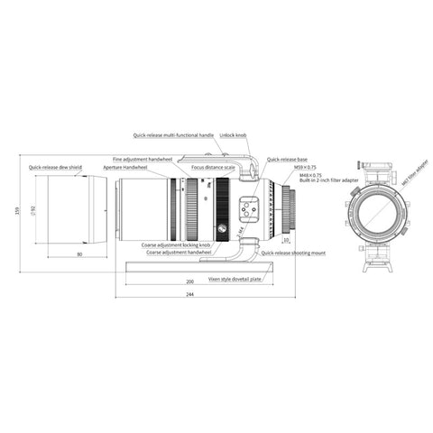 Askar SQA55 apokromat AP 55/264, petelementni (2)