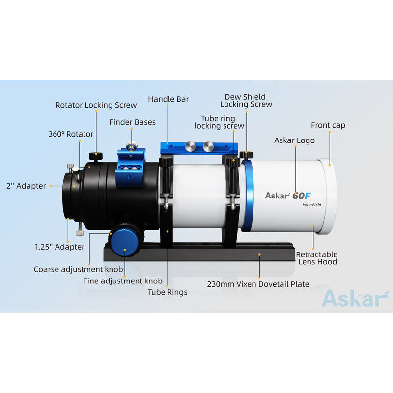 Askar 60F Flatfield - apokromatski refraktor AP 60/408 (6)