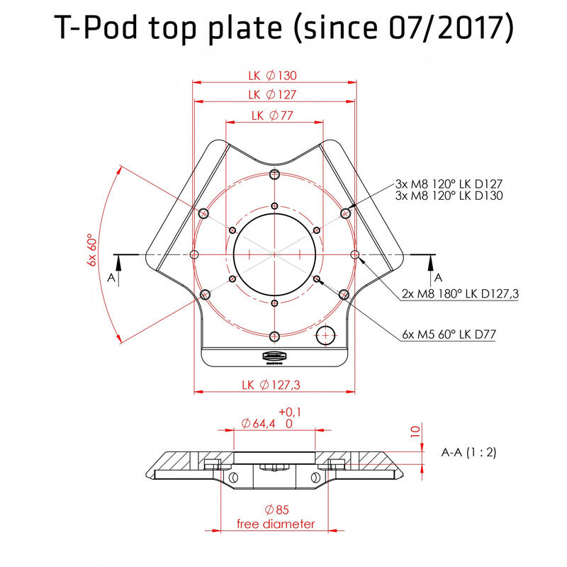 Avalon T-Pod 130 aluminijasto stojalo za teleskop (2)