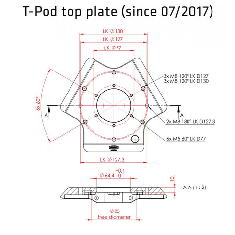 Avalon T-Pod 130 aluminijasto stojalo za teleskop (2)