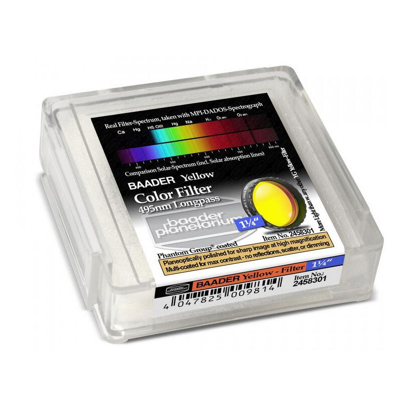 Baader rumeni dolgoprepustni filter 495 nm 1,25" (3)