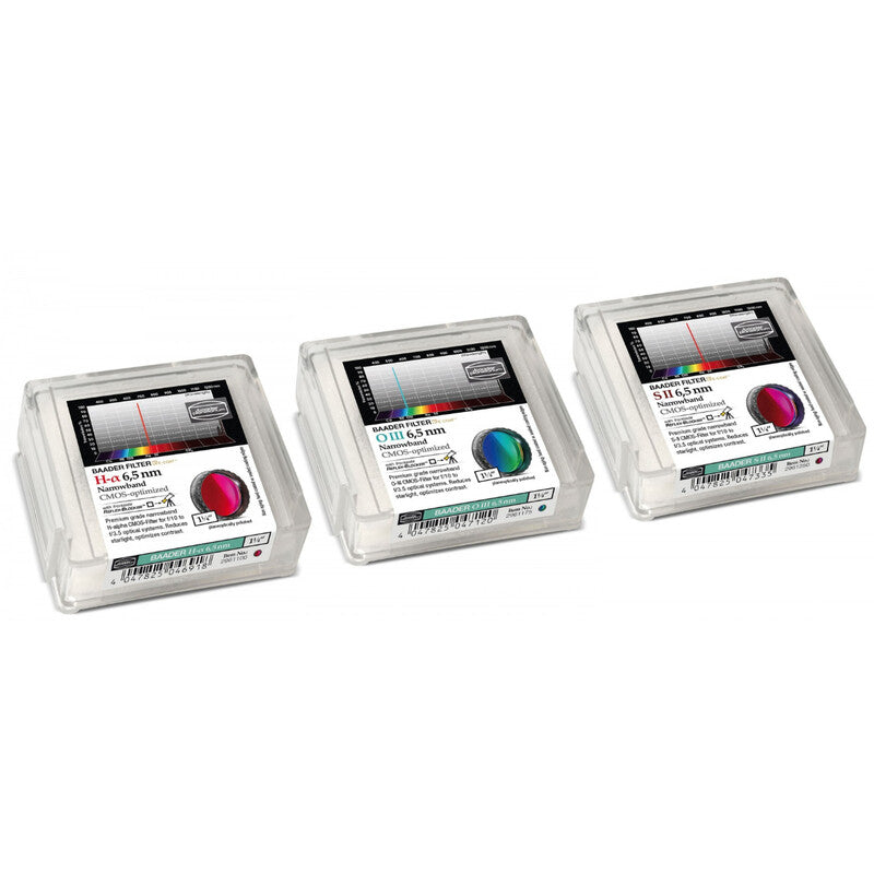 Baader komplet filtrov H-alfa/OIII/SII CMOS 1,25" (3)