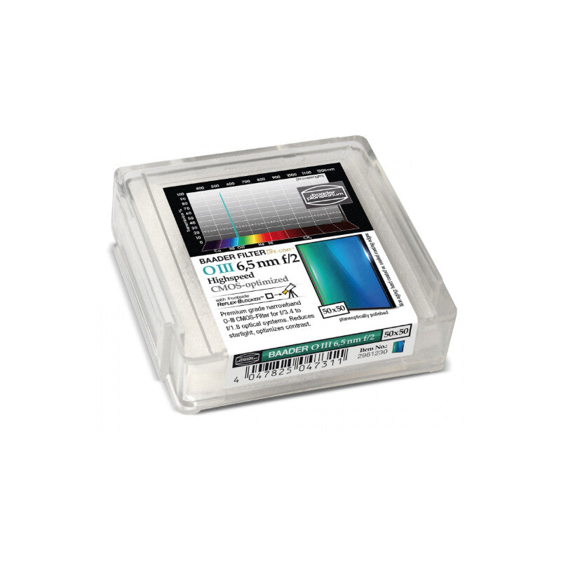 Baader OIII CMOS f/2 Highspeed ozkopasovni filter 50 x 50 mm (2)