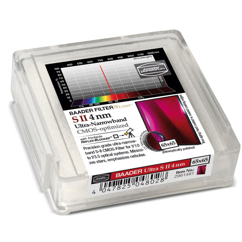 Baader SII CMOS Ultra-Narrowband ozkopasovni filter 65 x 65 mm (2)