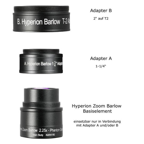 Baader Hyperion Barlow leča 2,25x za zoom okular (2)