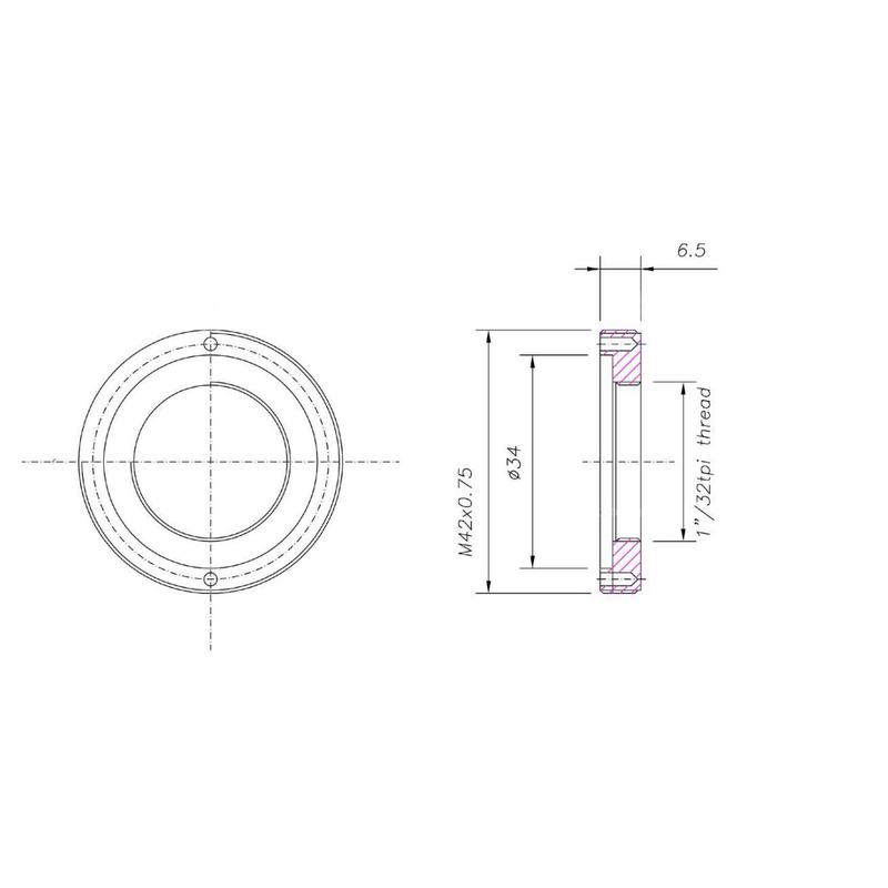 Baader projekcijski adapter C-Mount 1 palec na T2 (2)