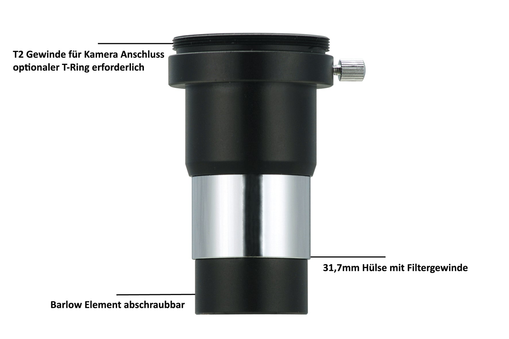 Vixen 2x Barlow Lens with T2 Thread