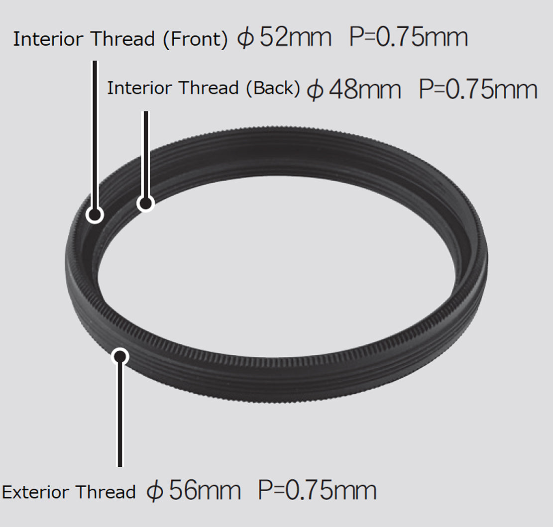 Vixen M56 filter adapter for M48mm and M52mm filter thread