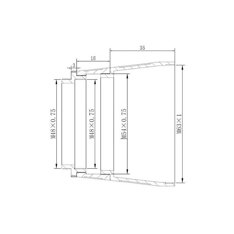 TS Optics adapter M63x1 na M48x0,75 (3)