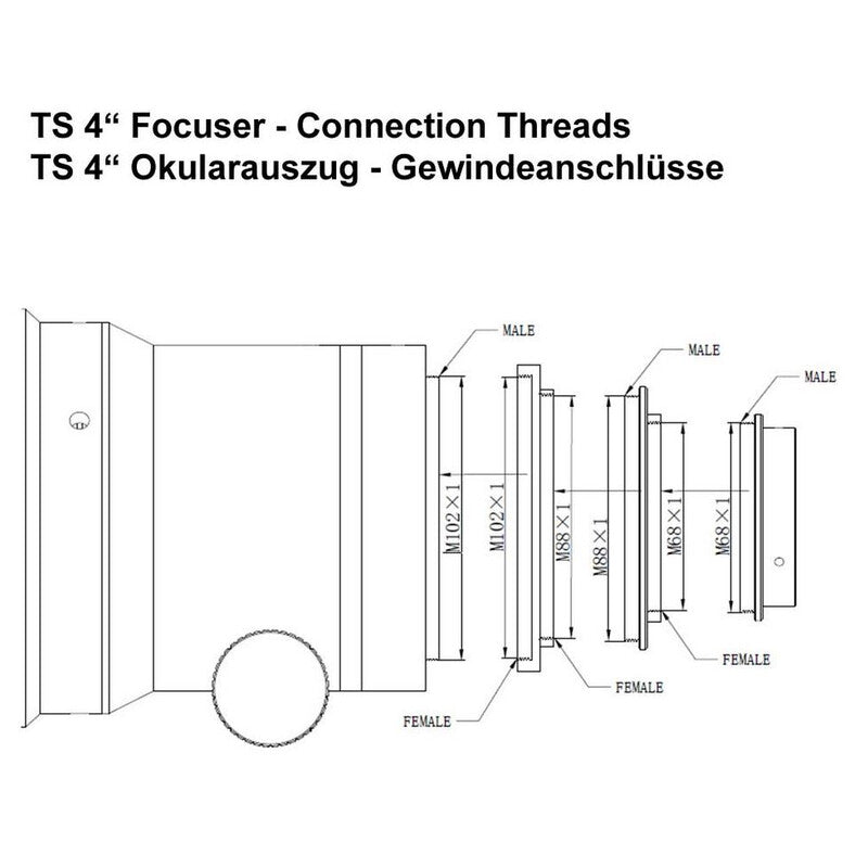 Apokromatni refraktor TS Optics AP 140/910 ED Triplet Photoline (3)