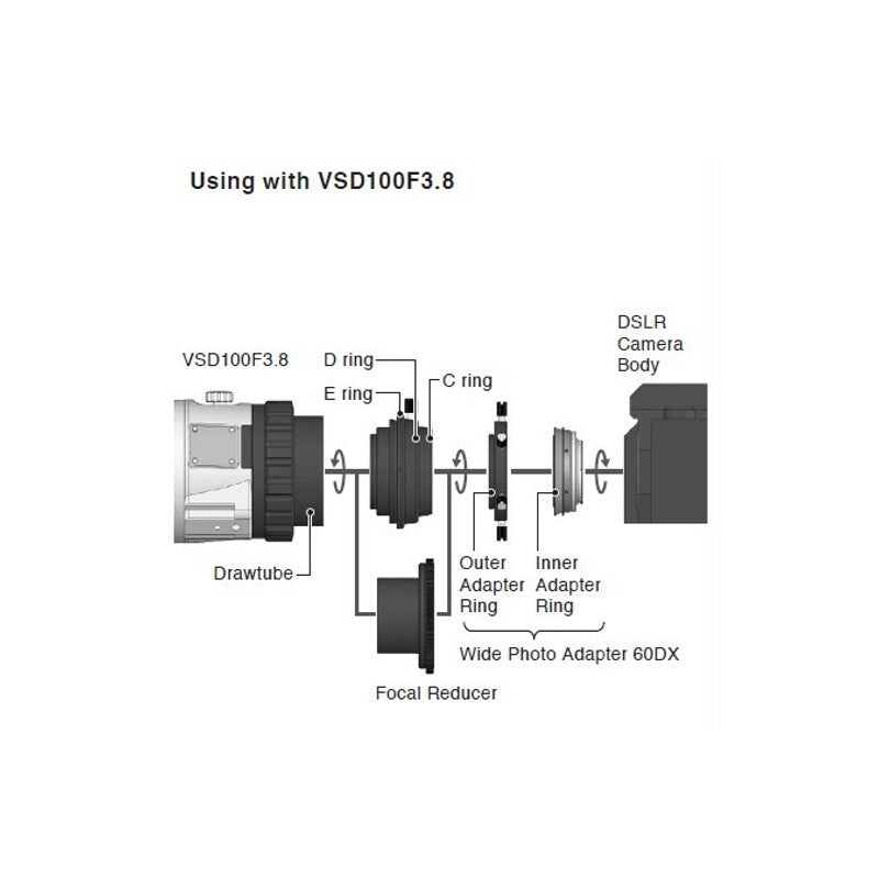 Vixen Wide Photo Adapter 60DX za bajonet Nikon (4)