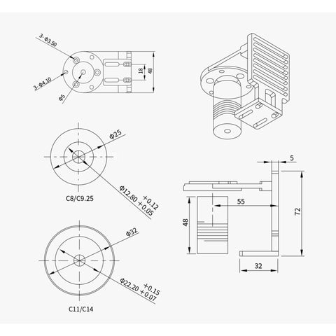 ZWO nosilec EAF za Celestron C11 in C14 (5)