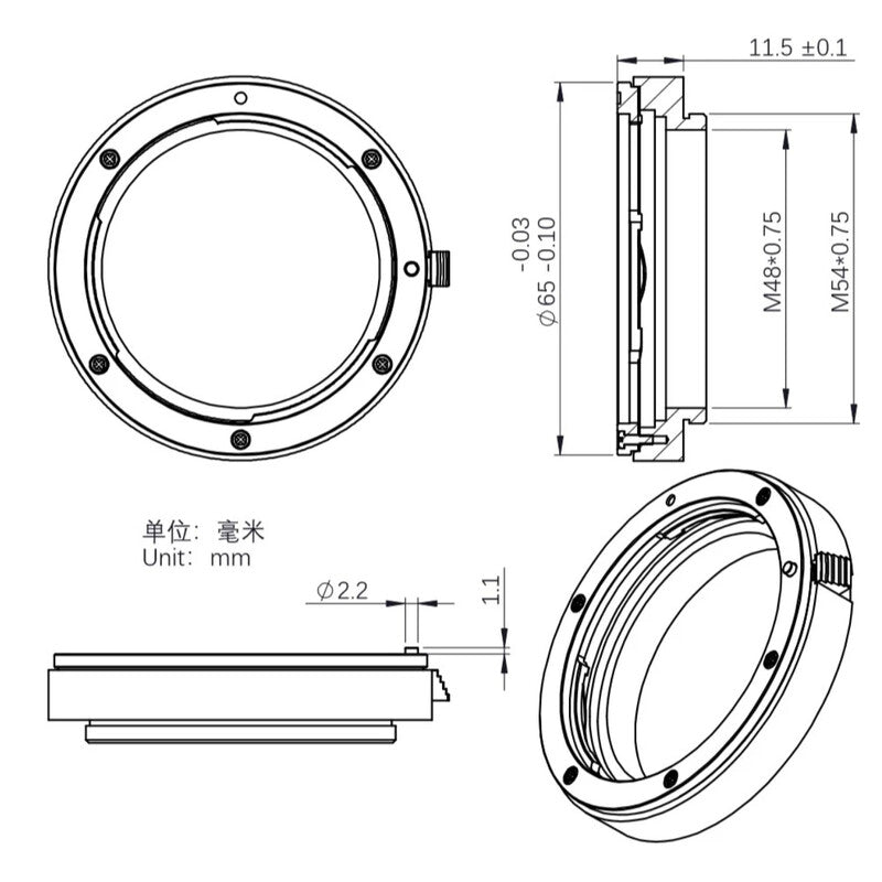 ZWO adapter Canon EOS za filtrsko kolo EFW 2" (3)