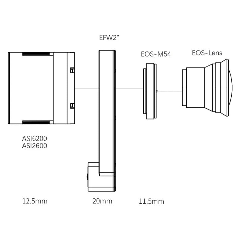 ZWO adapter Canon EOS za filtrsko kolo EFW 2" (4)