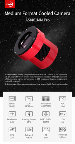 ASI ZWO 461 MM Pro Monocromatica Astrokamera - Starfy.si