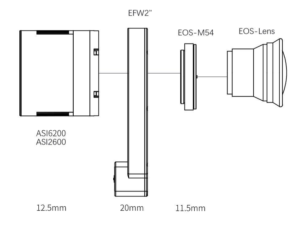 ASI ZWO Canon adapter za EFW 2" - Starfy.si
