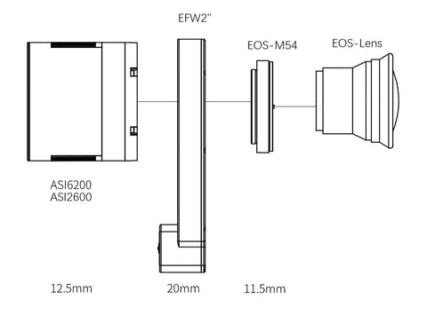 ASI ZWO Canon adapter za EFW 2" - Starfy.si