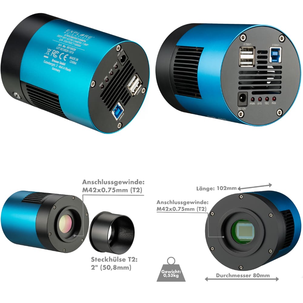 Astro kamera EXPLORE SCIENTIFIC 7.1MP za fotografiranje globokega neba