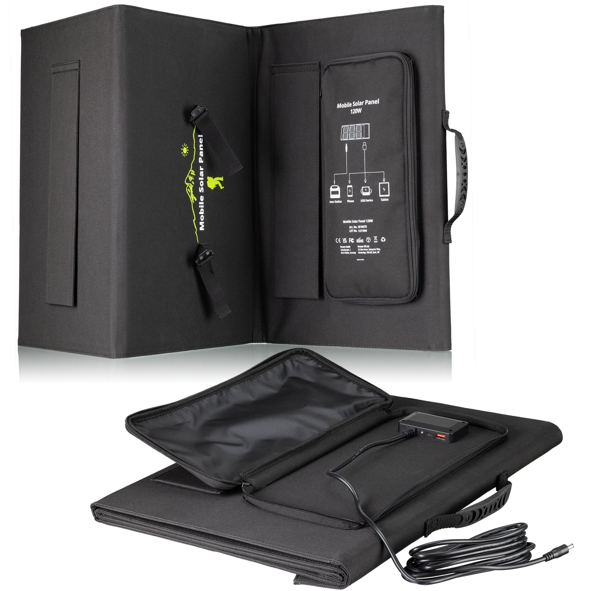 BRESSER mobilni solarni polnilec 120 W z USB in DC izhodom - Starfy.si