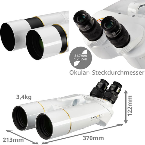 Daljnogled EXPLORE SCIENTIFIC BT-70 SF z okularjem 62° LER 20mm - Starfy.si