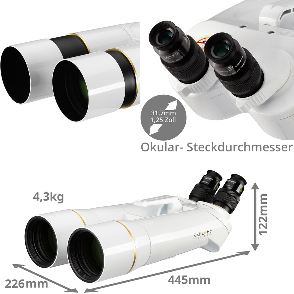 Daljnogled EXPLORE SCIENTIFIC BT-82 SF z okularjem 62° LER 20mm - Starfy.si