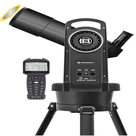 Kompakten in enostaven računalniški teleskop BRESSER Automatik 80/400 Goto Telescope Starter Kit z dodatnimi dodatki - Starfy.si