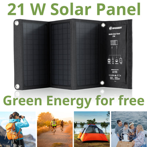 Mobilni solarni polnilnik BRESSER 21 W z USB in DC izhodom - Starfy.si