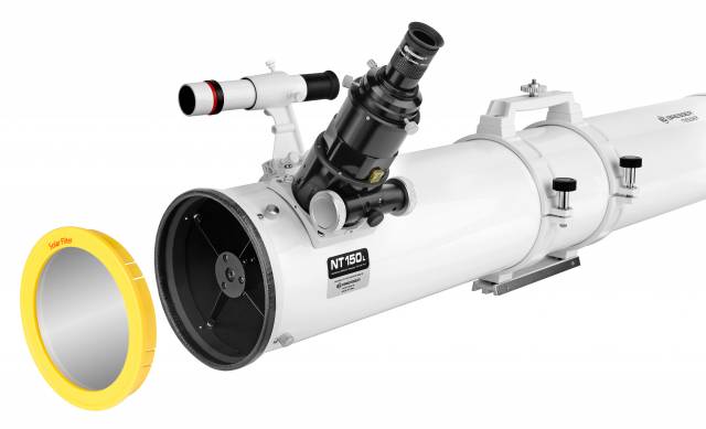 Newtonov zrcalni teleskop BRESSER NT-150L/1200 Hexafoc EXOS-2 GoTo z nastavkom in stativom - Starfy.si