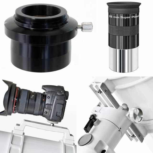 Newtonov zrcalni teleskop BRESSER NT-150L/1200 Hexafoc EXOS-2 GoTo z nastavkom in stativom - Starfy.si