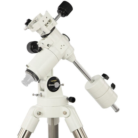 Omegon Mount EQ-500 X s sledilnim motorjem in polarnim iskalom montaža - Starfy.si