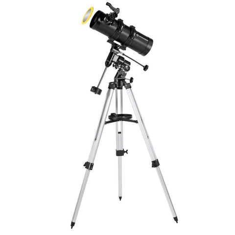 Reflektorski teleskop BRESSER Pluto 114/500 EQ3 z adapterjem za pametni telefon in sončnim filtrom - Starfy.si