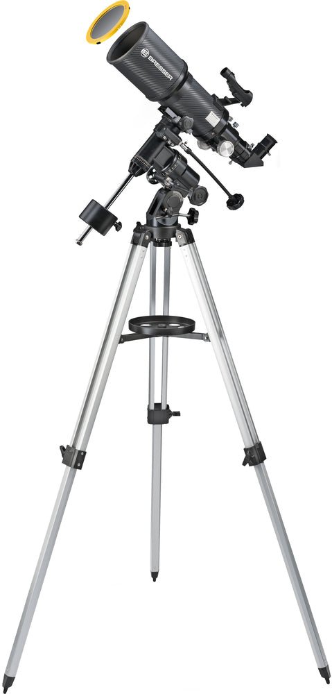 Refraktorski teleskop BRESSER Polaris-I 102/460 EQ3 z adapterjem za pametni telefon in solarnim filtrom - Starfy.si