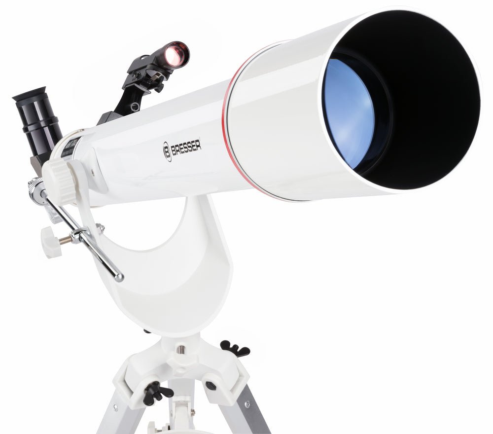 Refraktorski teleskop BRESSER Stellar 60/800 AZ z adapterjem za kamero pametnega telefona in solarnim filtrom - Starfy.si