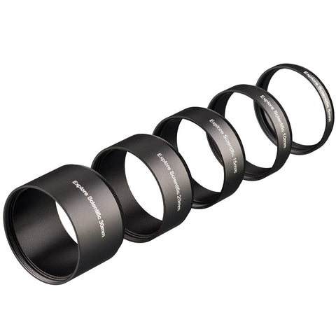 Set podaljševalnih adapterjev EXPLORE SCIENTIFIC M48 x 0.75mm - 5 kos - Starfy.si